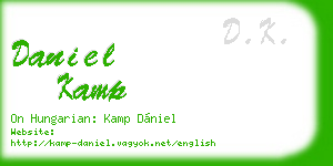 daniel kamp business card